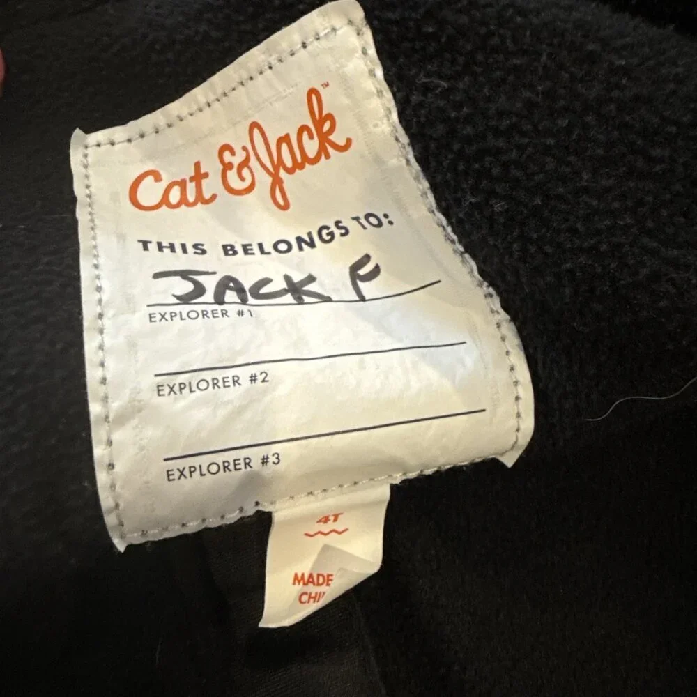 Cat Jack Toddler Boys Girls Black Ski Snow Bib Overalls Pants Size 4T Snowboard
